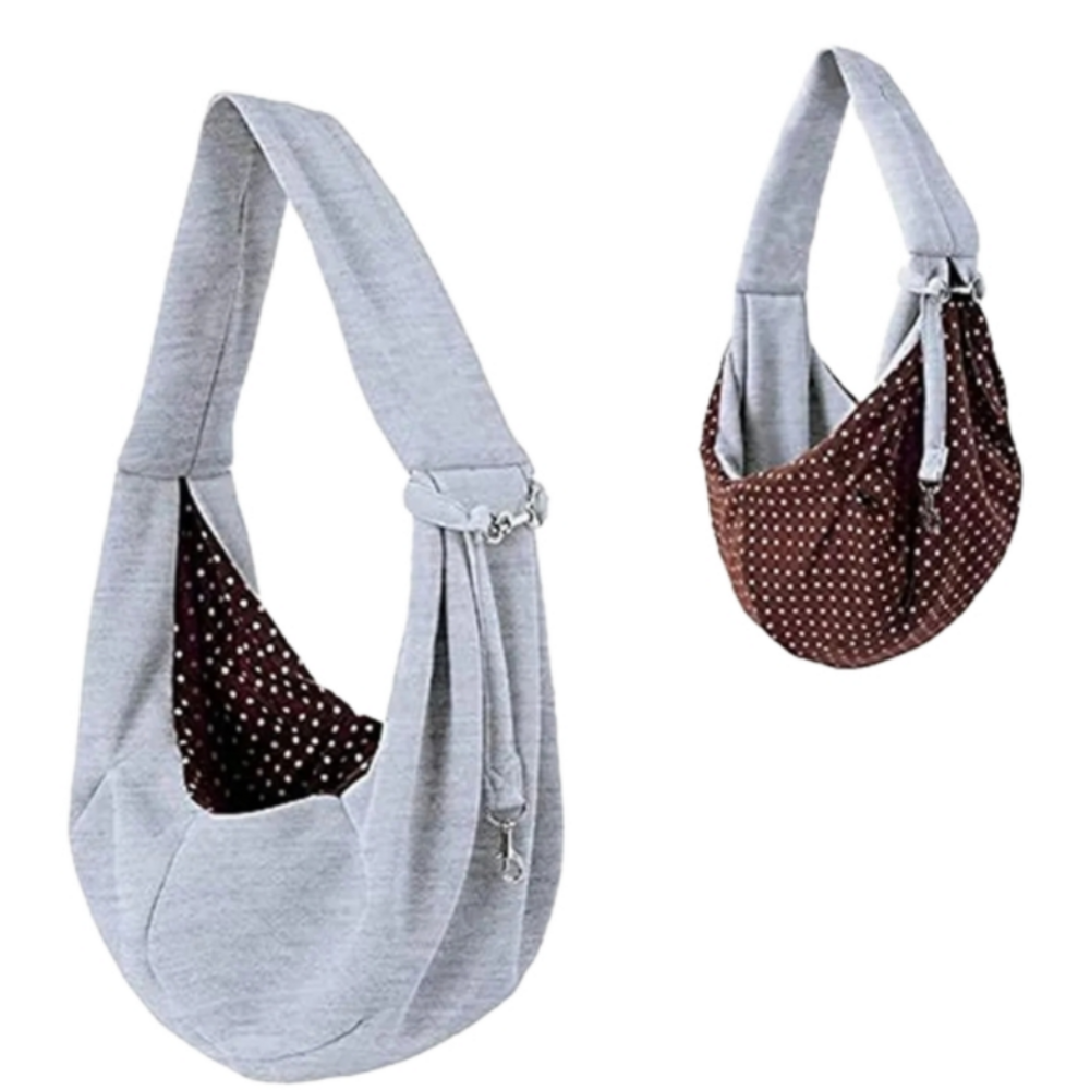 Dog and Cat Sling Carrier – Hands Free Reversible Pet Papoose Bag - Soft Pouch a - Picture 1 of 7